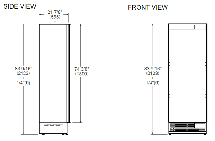 30 Built-in Refrigerator Column with internal water dispenser, panel ready reversible door | Bertazzoni